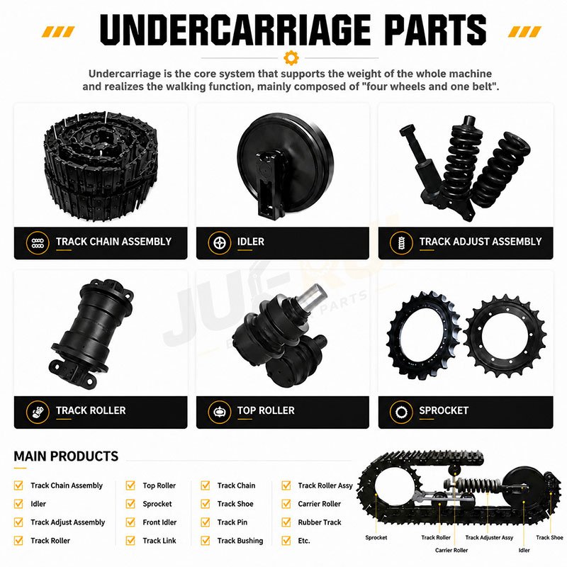 底盘件 JUERUI Excavator E320 Track Roller For CAT Undercarriage Parts